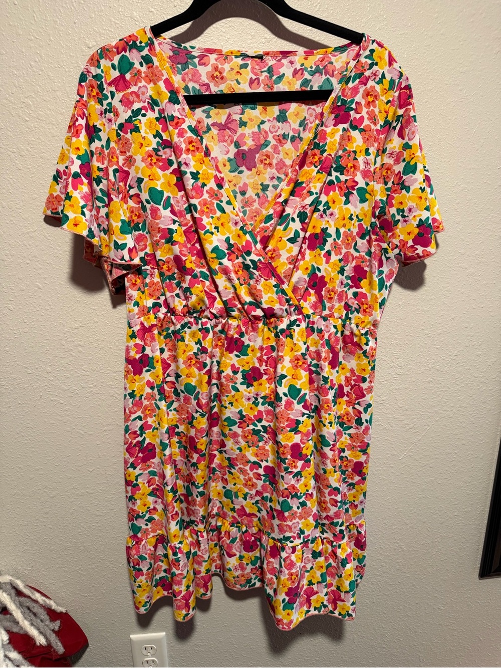 🌸SHEIN Floral Midi Dress in Pink, Yellow, Green